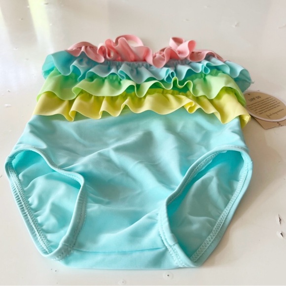 New Rainbow Ruffles Swimsuit NWT - Picture 4 of 15